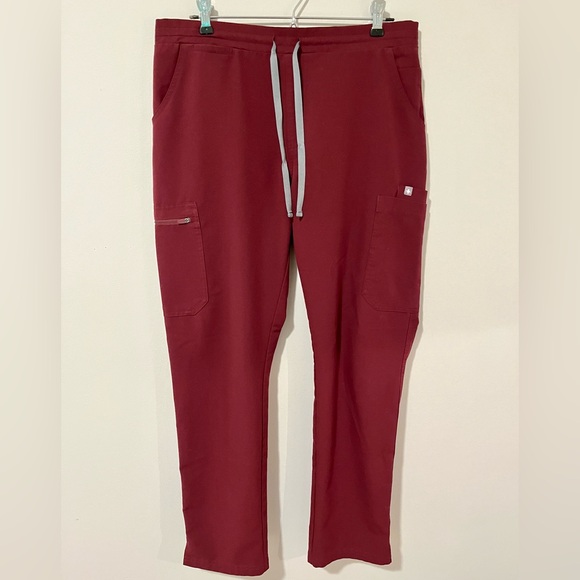 Figs Yola Skinny Scrub Pant Burgundy - Picture 1 of 4